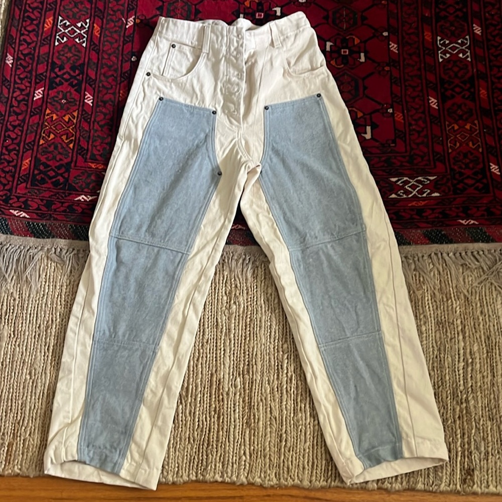 Rachel Comey White and Light Blue Pants